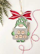 Load image into Gallery viewer, Personalized Gnome Cookies Ornament
