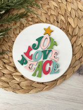 Load image into Gallery viewer, Joy, Love, Peace, Christmas Tree Insert - for Interchangeable Shiplap Bases
