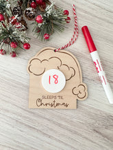 Load image into Gallery viewer, Sleeps &#39;Til Christmas Dry Erase Christmas Countdown Ornament

