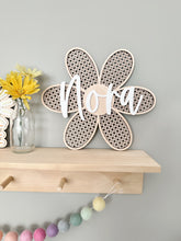 Load image into Gallery viewer, Wooden Rattan Daisy Wall Decor
