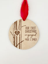 Load image into Gallery viewer, Our First Christmas Engaged Tree Ornament
