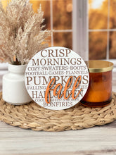 Load image into Gallery viewer, Fall Word List Insert for Shiplap Base
