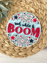 Load image into Gallery viewer, Red, White and Boom Insert, July 4th Decor
