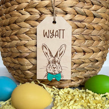 Load image into Gallery viewer, Engraved Bunny Personalized Easter Basket Tags
