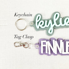 Load image into Gallery viewer, 3D Acrylic Name Keychains/Tags
