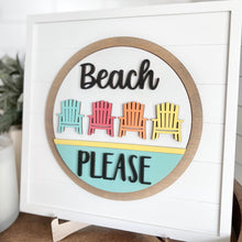Load image into Gallery viewer, Beach Please Insert with Square Shiplap Base
