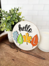 Load image into Gallery viewer, Hello Fall Leaves Insert w/ Shiplap Base
