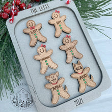 Load image into Gallery viewer, Personalized Gingerbread Cookie Christmas Ornament
