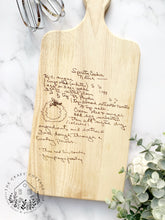 Load image into Gallery viewer, Handwritten Recipe Keepsake Charcuterie/Cutting Board
