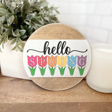 Load image into Gallery viewer, Hello Spring Tulips Insert &amp; Square Shiplap Base
