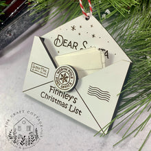 Load image into Gallery viewer, Dear Santa, Christmas List Holding Personalized Ornament
