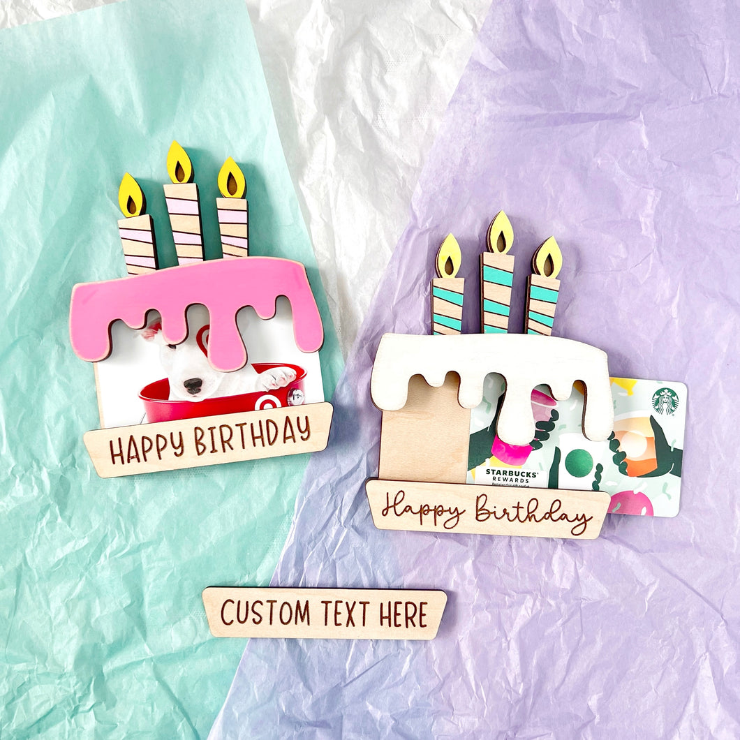 Birthday Cake Shaped Gift Card Holder