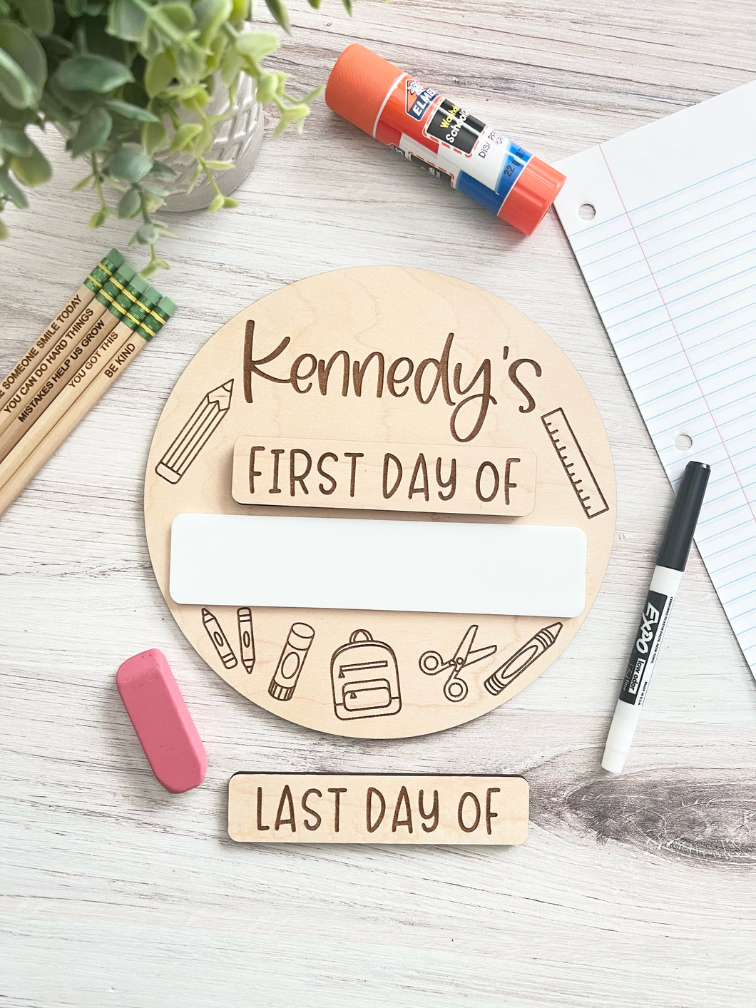 Personalized 1st/Last Day of School Interchangeable Sign