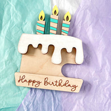 Load image into Gallery viewer, Birthday Cake Shaped Gift Card Holder

