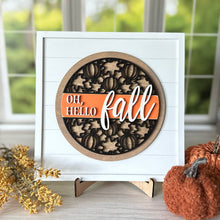 Load image into Gallery viewer, Pumpkin &amp; Leaves Insert w/ Shiplap Base
