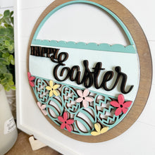 Load image into Gallery viewer, Easter Egg, Happy Easter Insert with Square Shiplap Base
