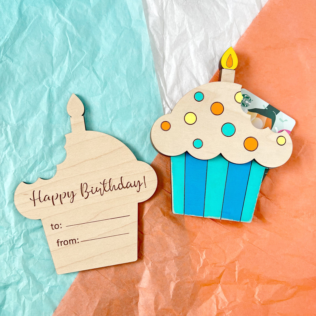 Cupcake Shaped Gift Card Holder