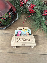 Load image into Gallery viewer, Vintage Christmas Truck Gift Card holder Ornament
