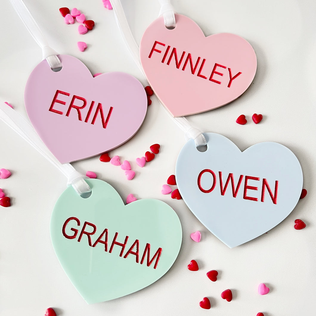 Candy Heart Valentine’s Day Tags