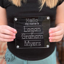 Load image into Gallery viewer, Personalized Acrylic Name Tracing Dry Erase Board
