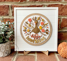 Load image into Gallery viewer, Happy Turkey, Happy Thanksgiving Insert with Shiplap Base
